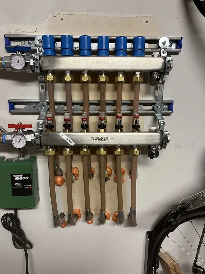 Plumber performing Gas Line Installation at a residential property in Brooks